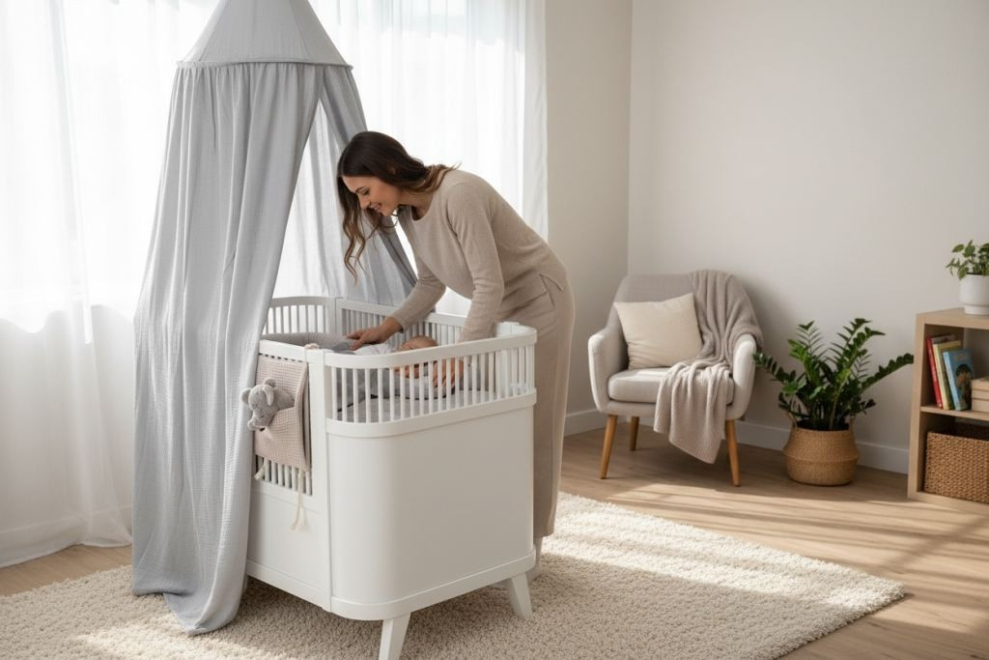 Preview: Baldachin hellgrau